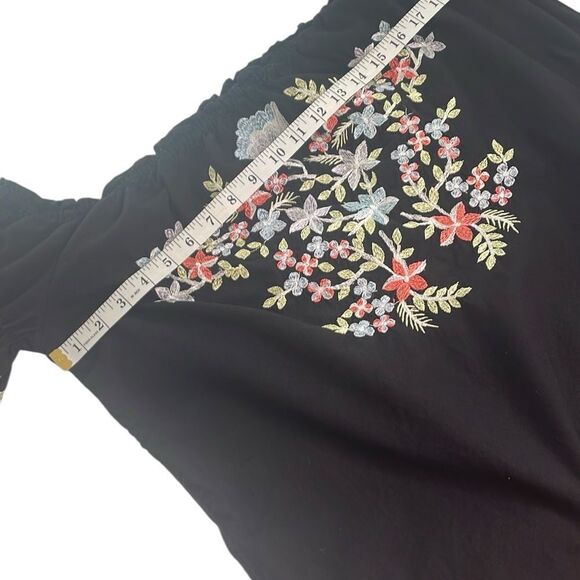 Free People Fleur Du Jour Black Embellished Bell Sleeve Dress - Picture 8 of 10